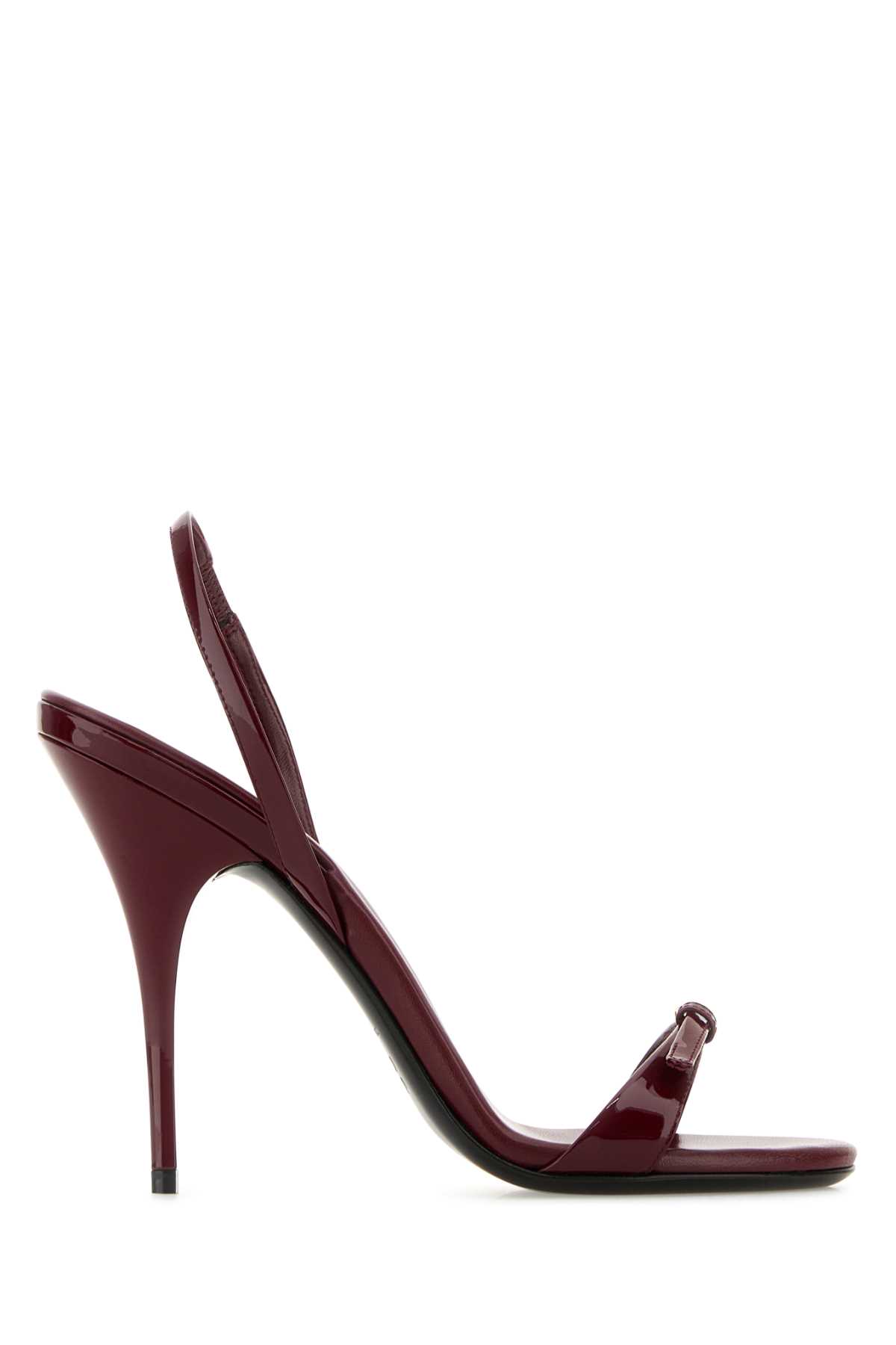 Miu Miu Tyrian Purple Leather Sandals