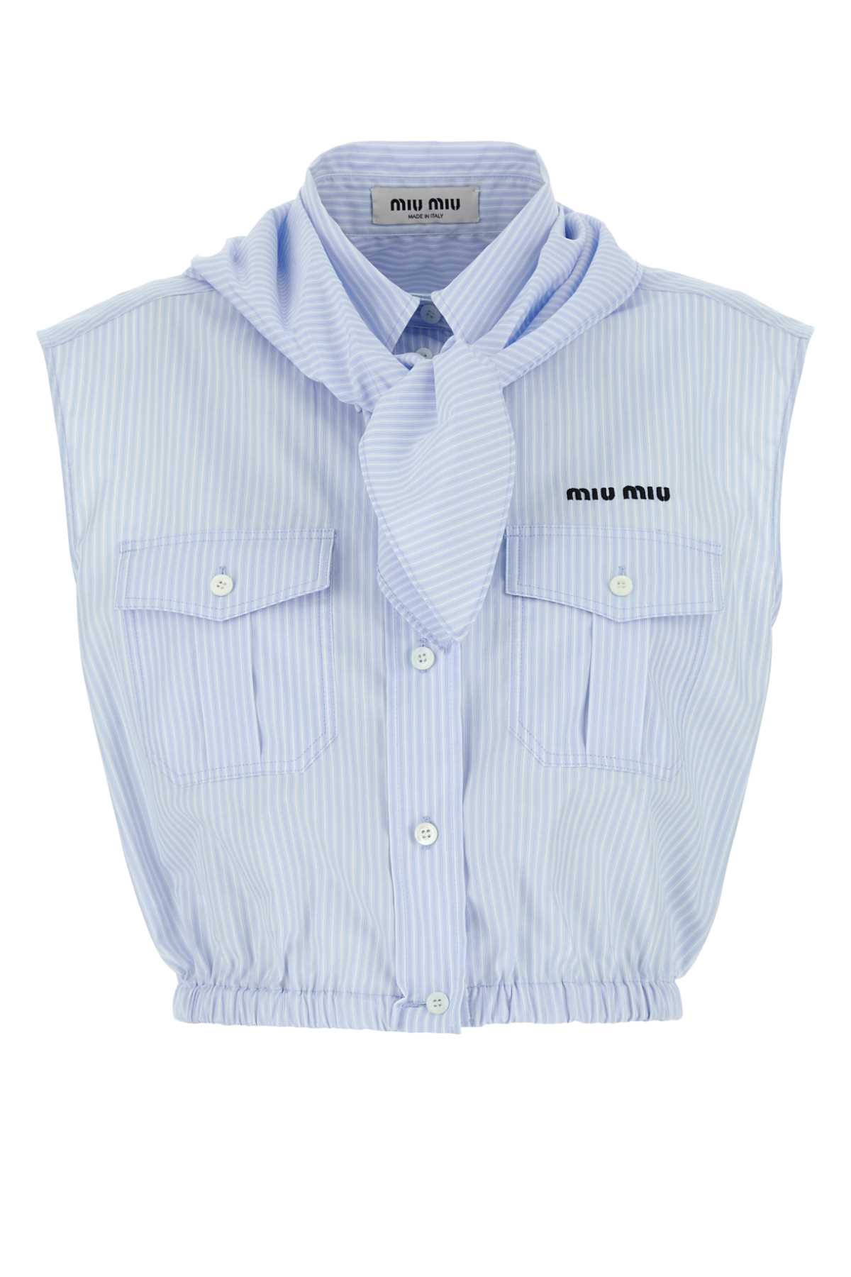 Miu Miu Embroidered Poplin Shirt