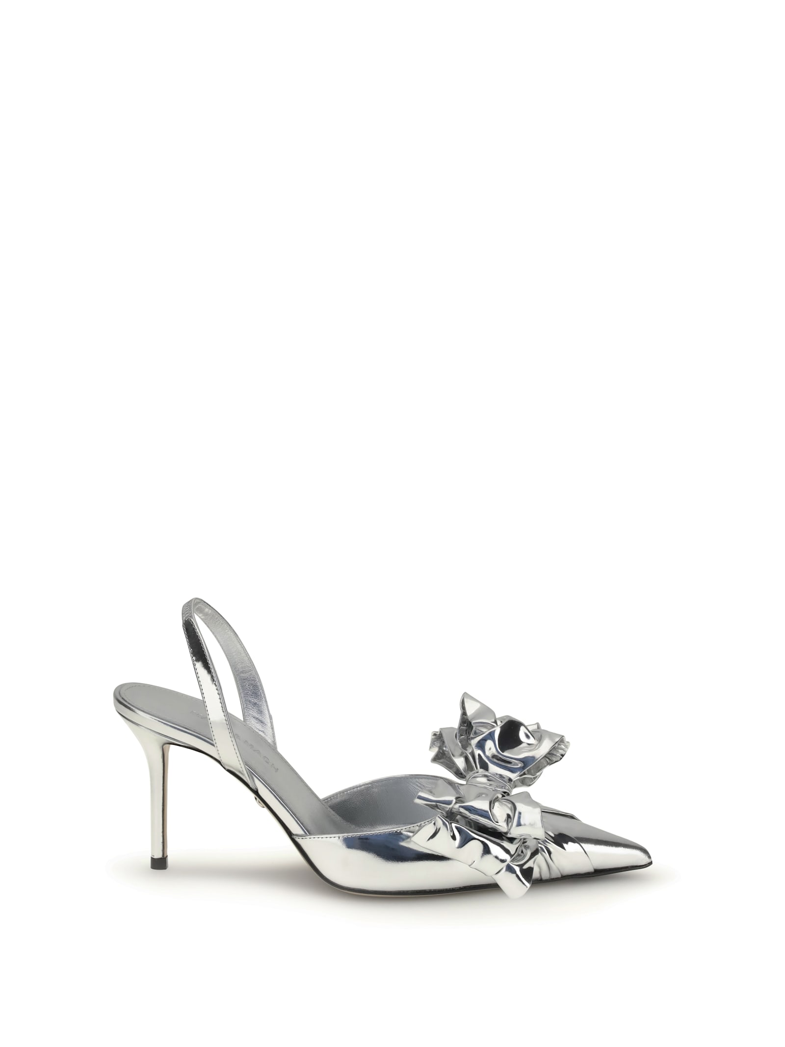 Mach & Mach Cadeau Silver Wrapped Leather Pumps