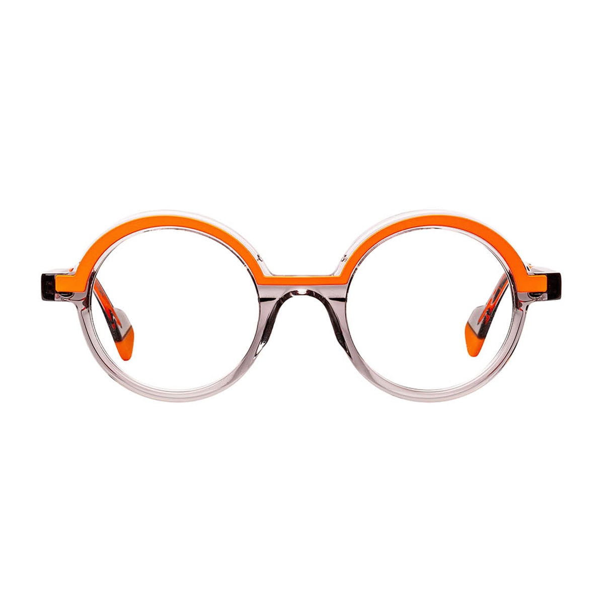 Matttew Arcus 1713 Grigio Cristallo Arancione Glasses