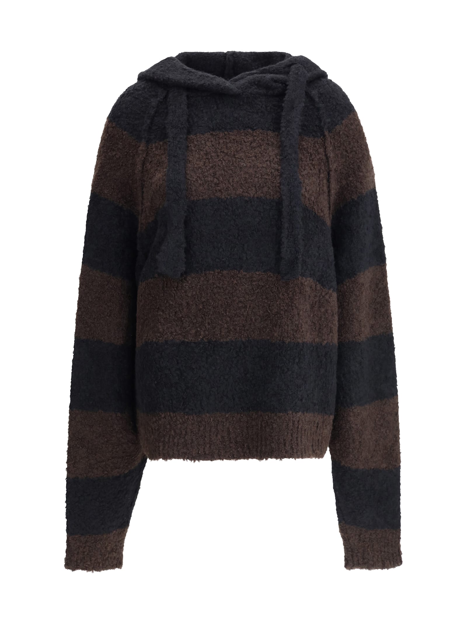 Petar Petrov Loose Fit Cropped Hooded Jumper