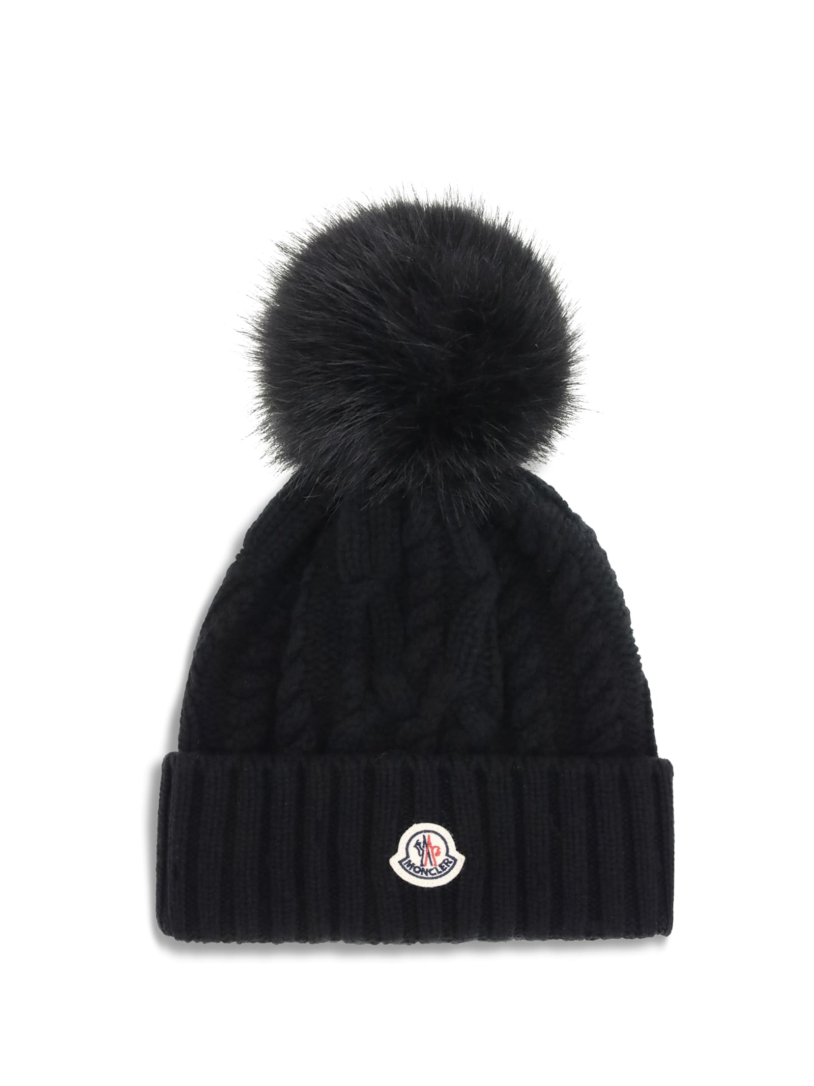 Moncler Cashmere Blend Hat With Pom-pon