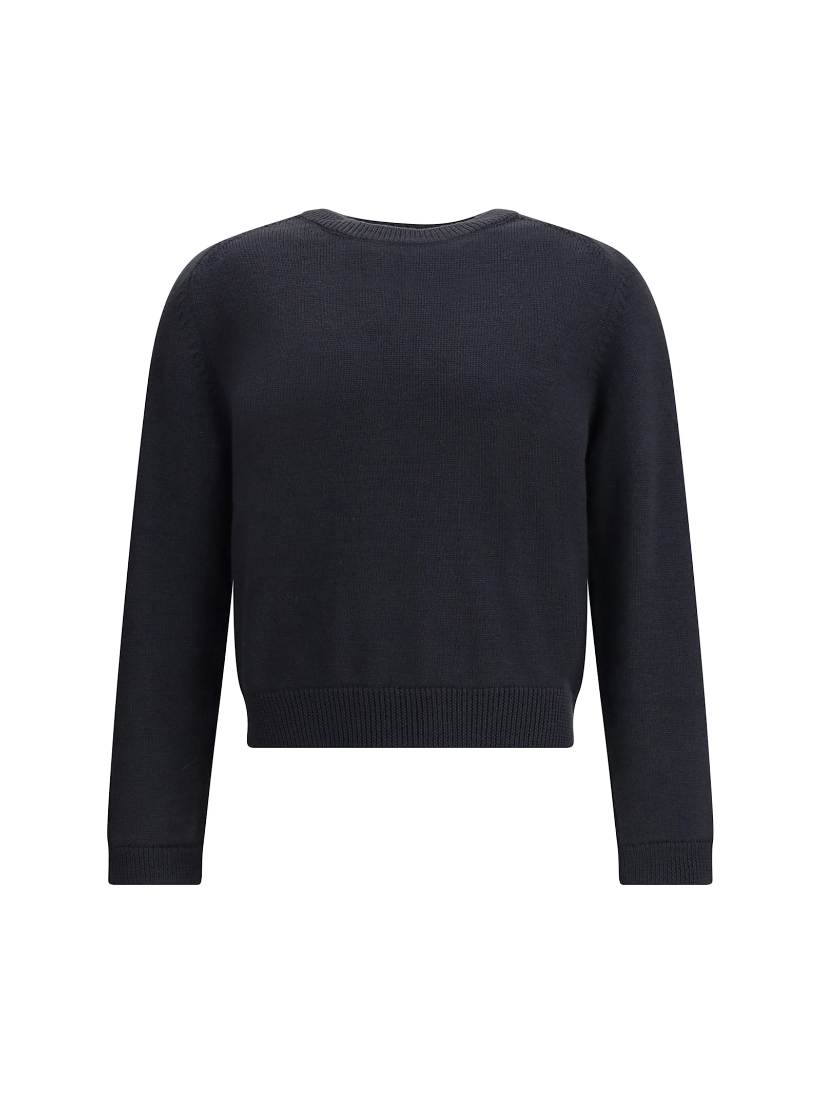 Our Legacy True Roundneck In Off Black Rustic Merino