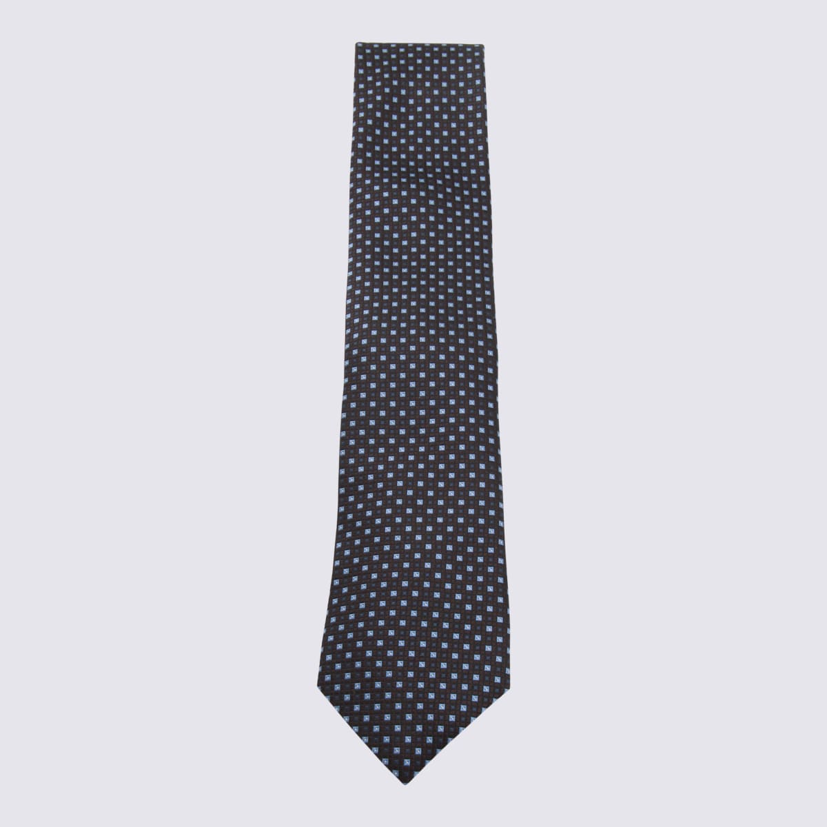 Zegna Brown Silk Tie