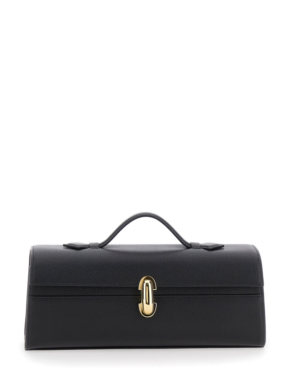 Savette Slim Symmetry Pochette In Grained Calf Leather
