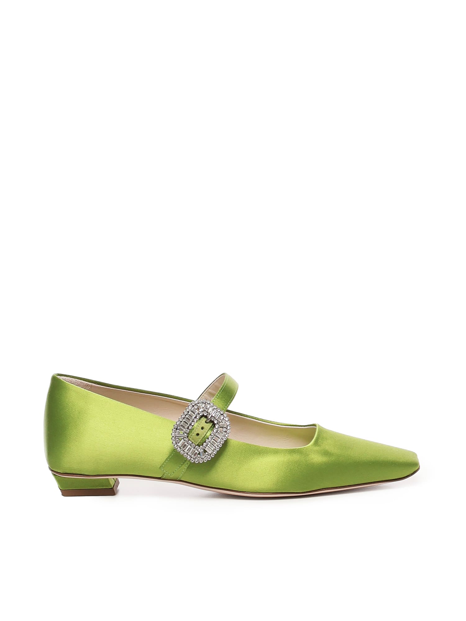 Roger Vivier Belle Vivier Satin Ballet Flats