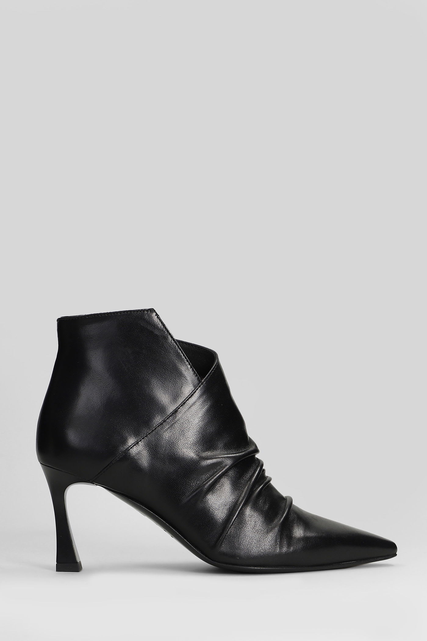 The Seller High Heels Ankle Boots In Black Leather