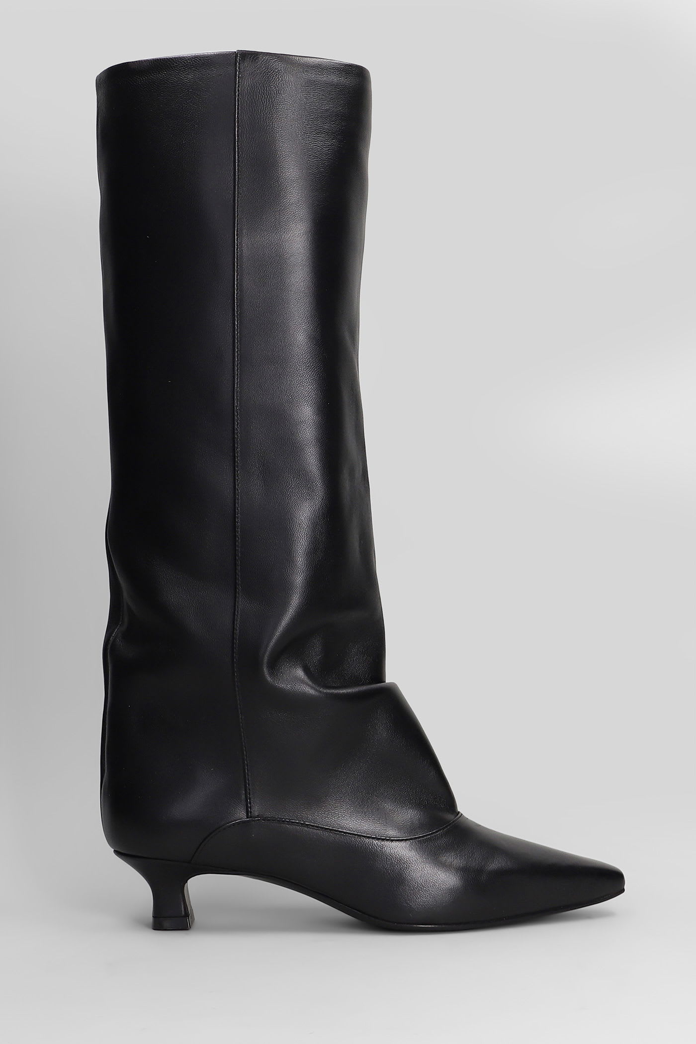 The Seller Low Heels Boots In Black Leather