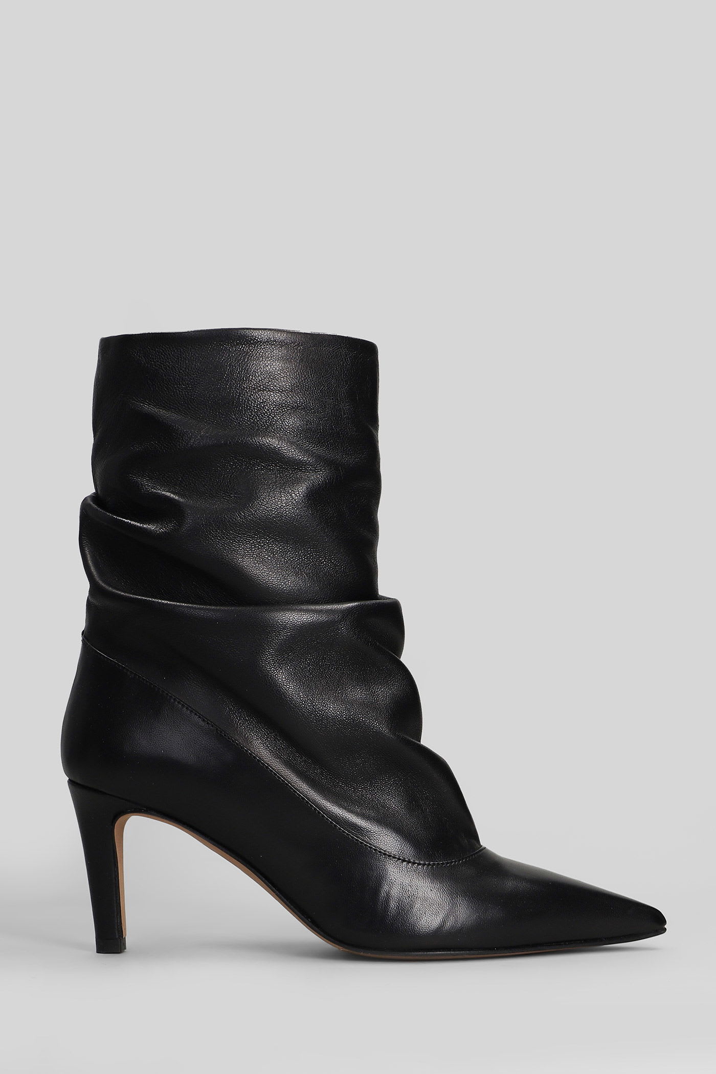 The Seller High Heels Ankle Boots In Black Leather