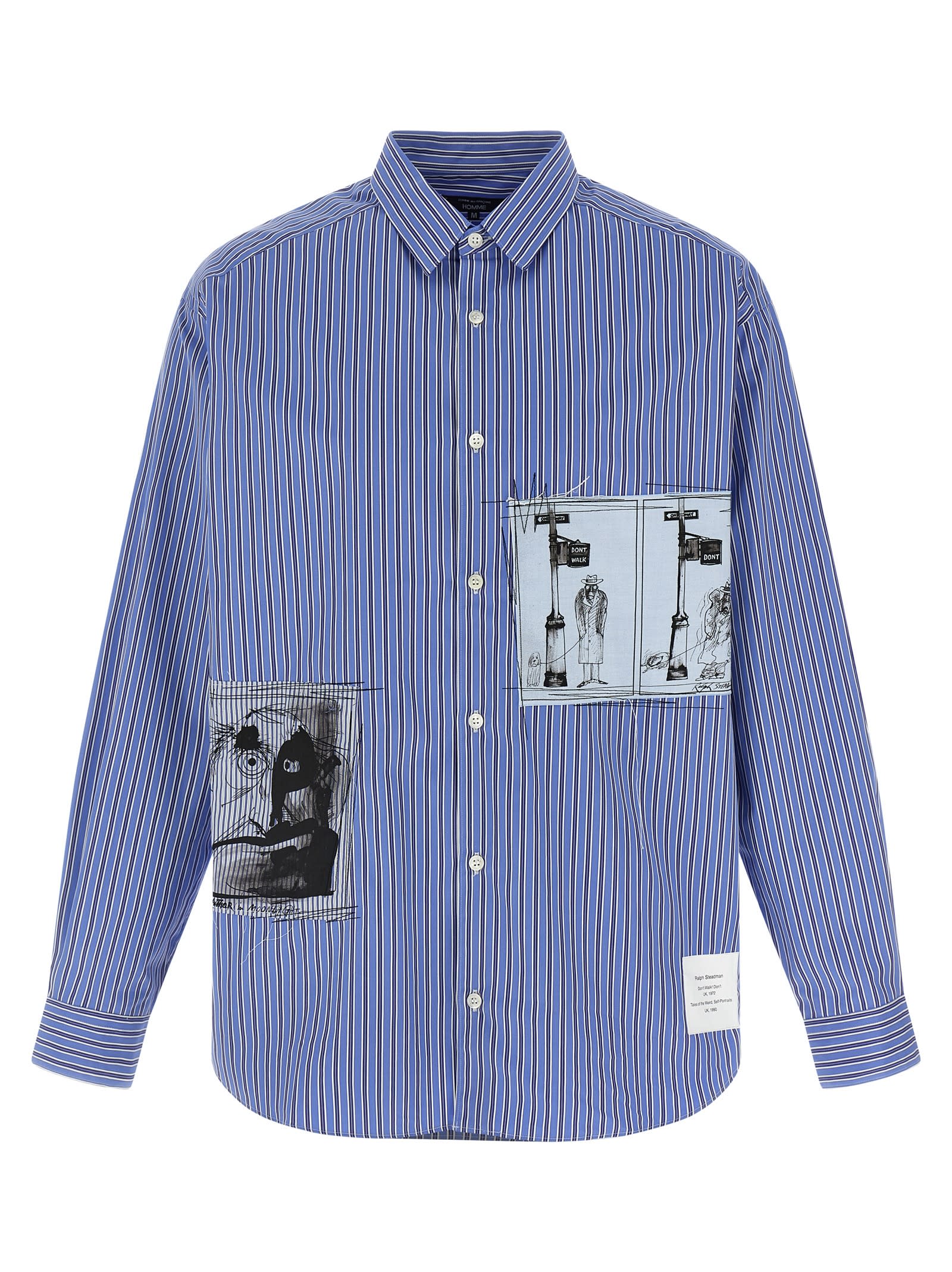 Comme des Garçons Homme Patch Striped Shirt