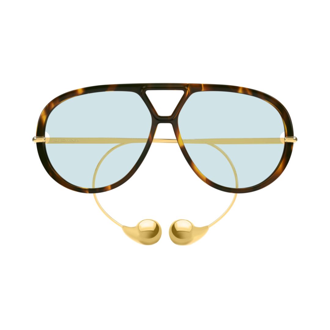 Bottega Veneta Eyewear Bv1273s007-havana-gold-green