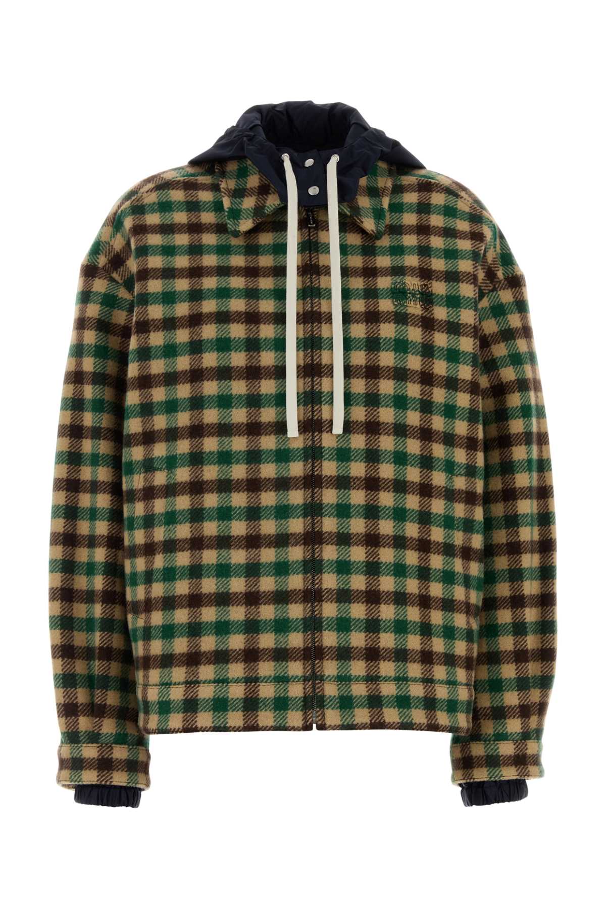 Miu Miu Embroidered Wool Blend Jacket