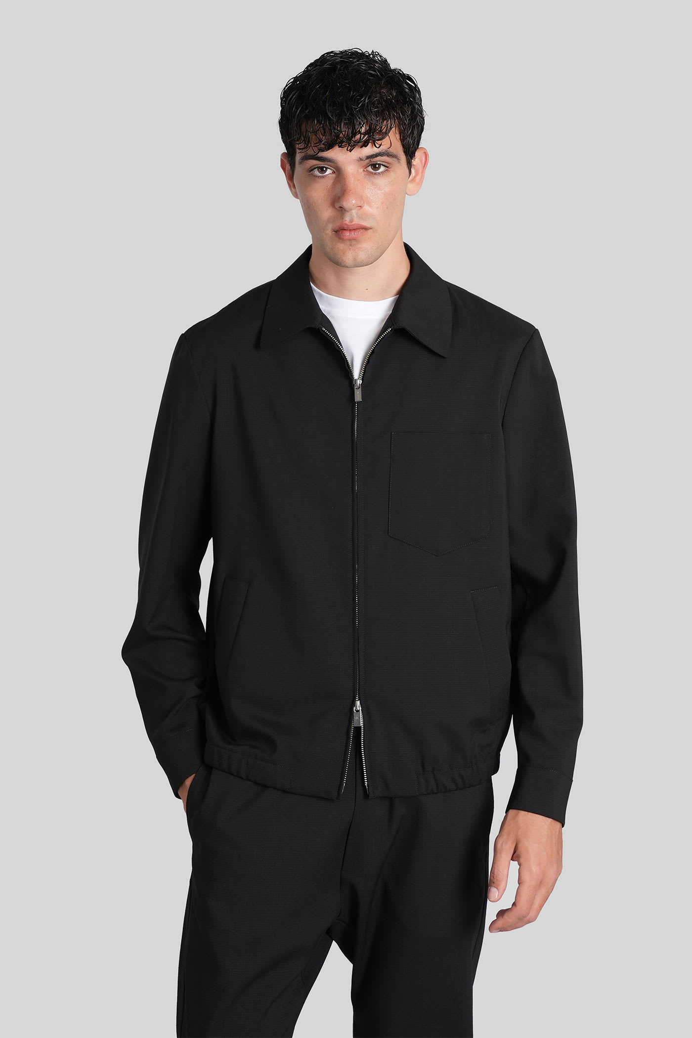 Barena Zaleto Casual Jacket In Black Wool