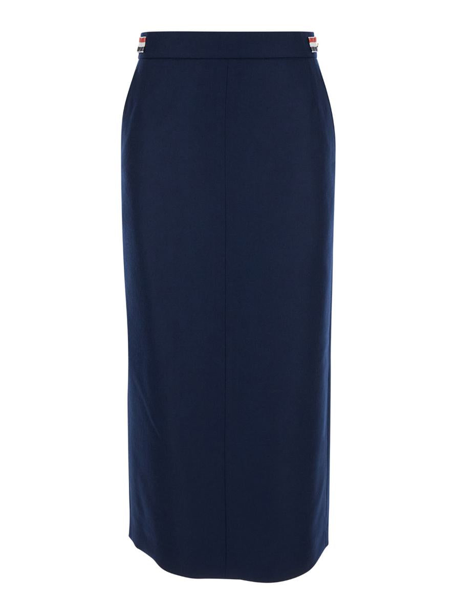 Midi Pencil Skirt In Wool Woman