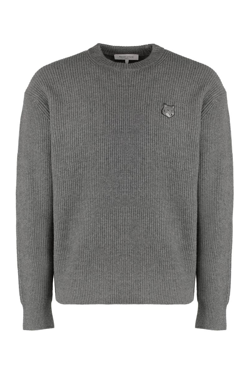 Maison Kitsuné Wool-Blend Crew-Neck Sweater