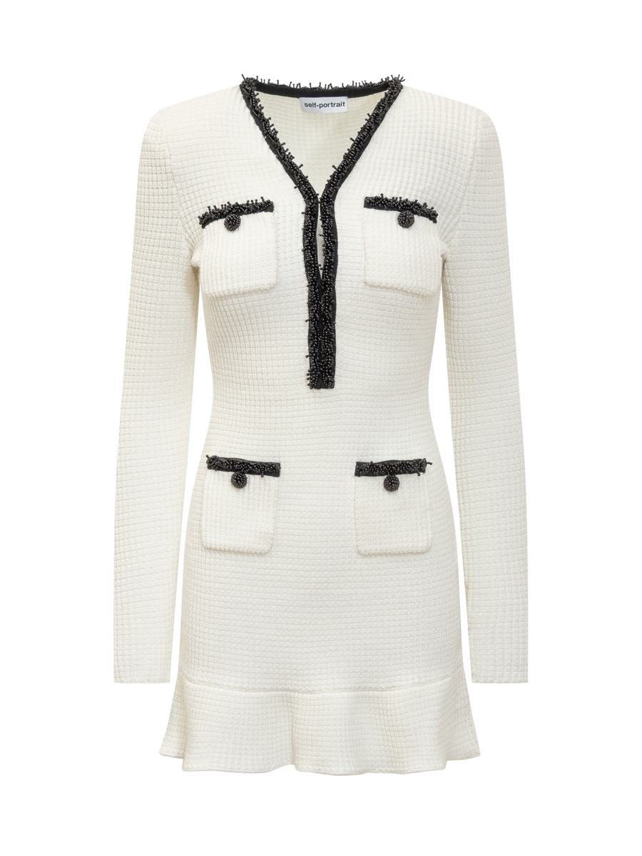 Self-Portrait Knitted Mini Dress