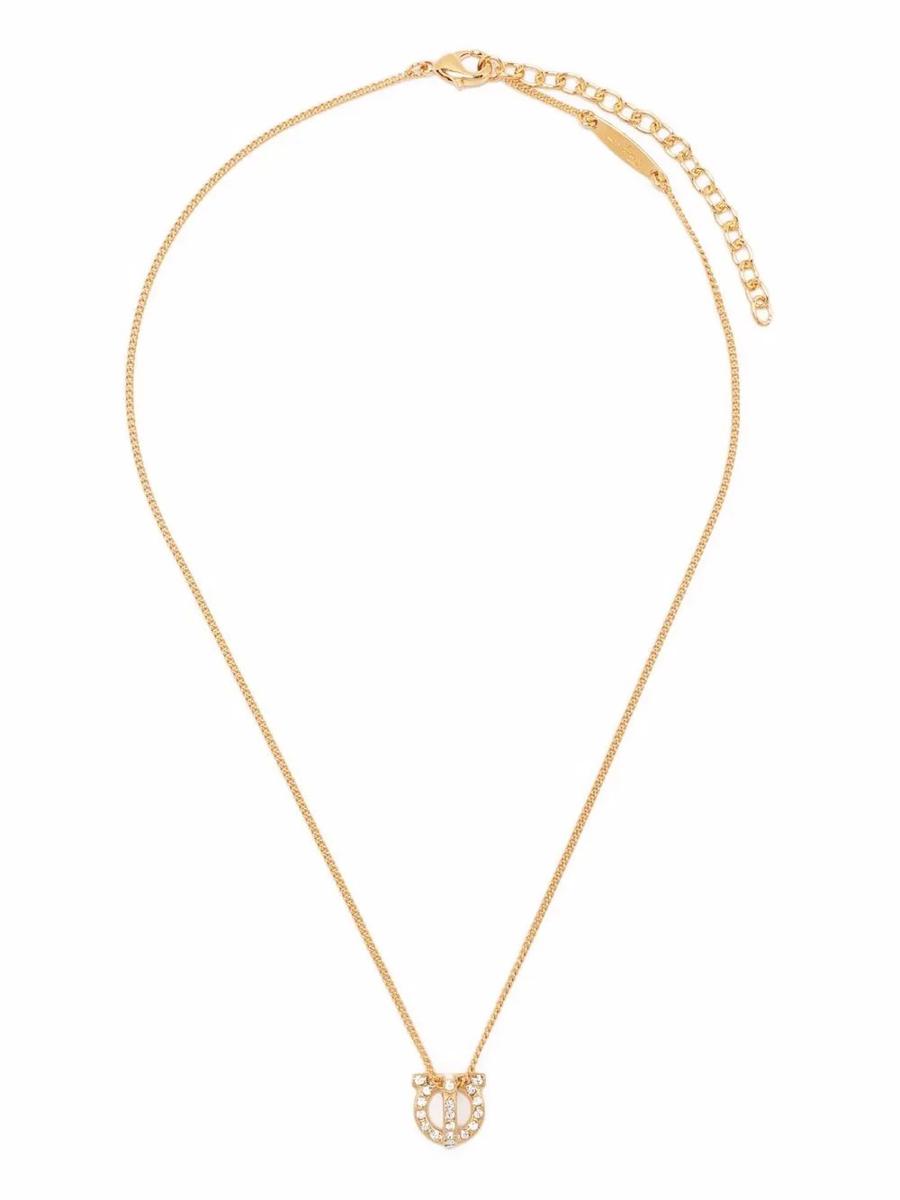 Salvatore Ferragamo Gancini 3D Crystals Necklace Accessories