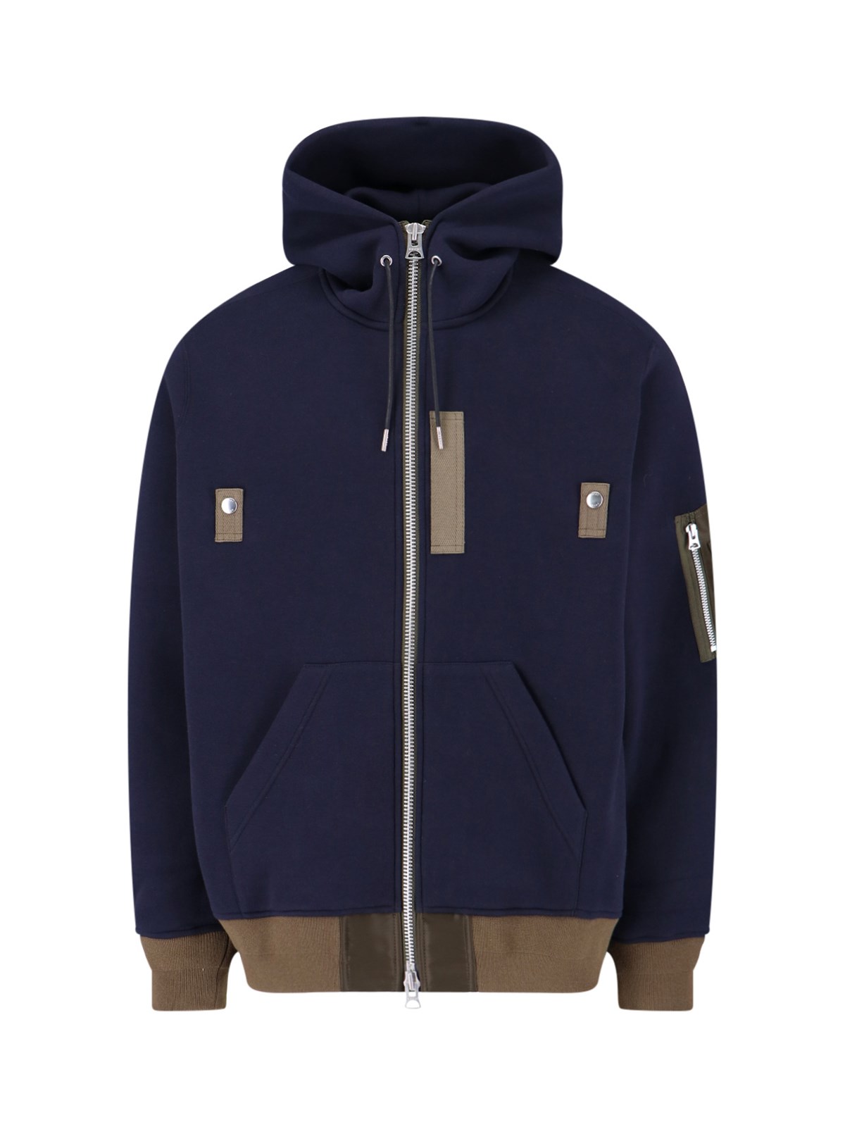 Sacai Two-Tone Zip Sweatshirt