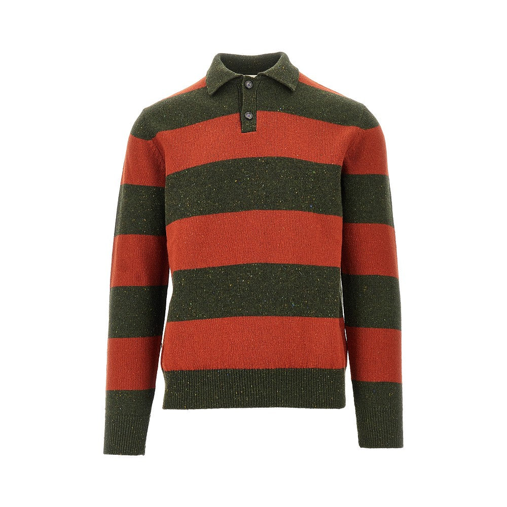 GALLIA KNIT Striped merino wool sweater Man 48