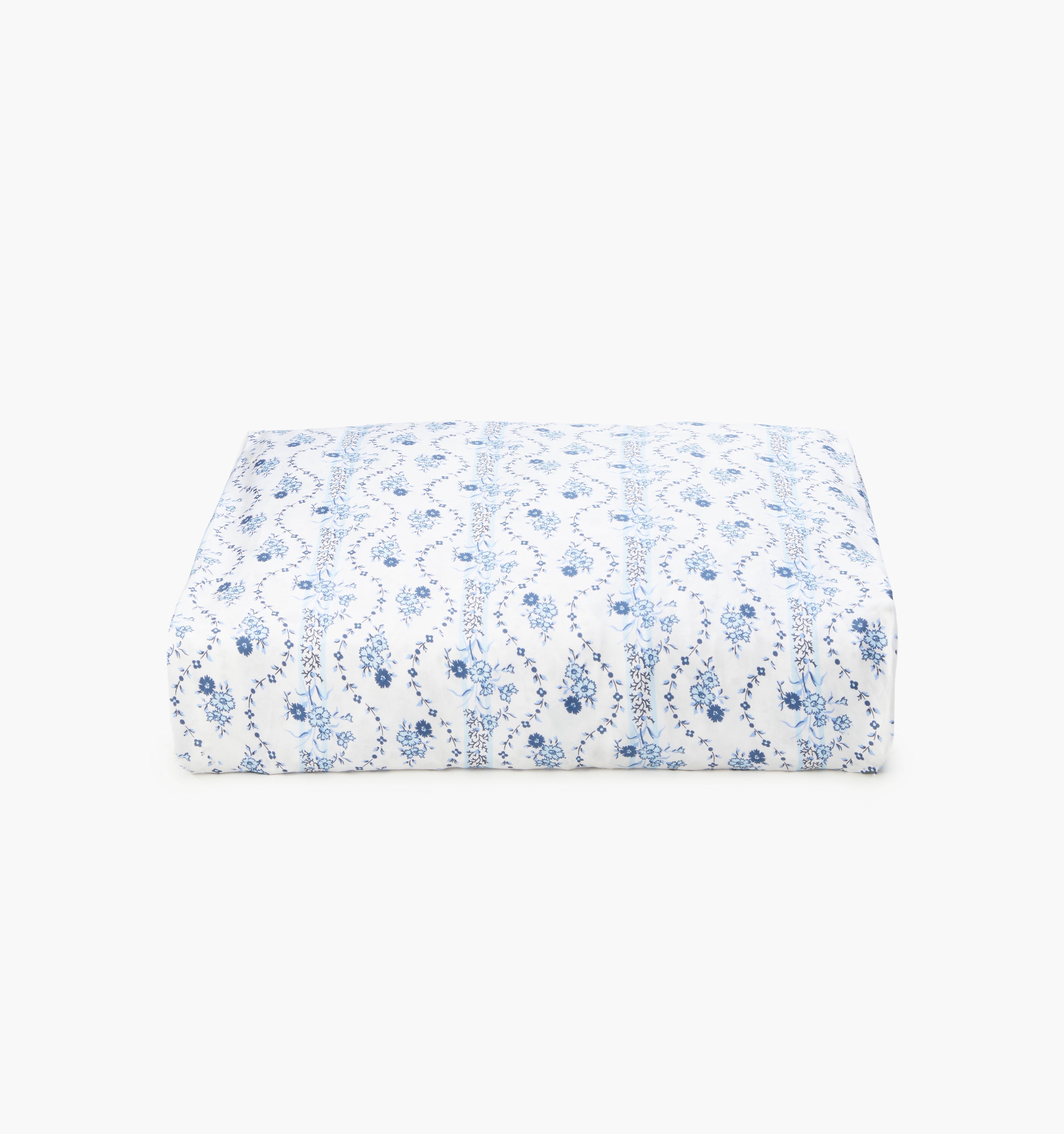 The Top Sheet | Blue Vine Stripe