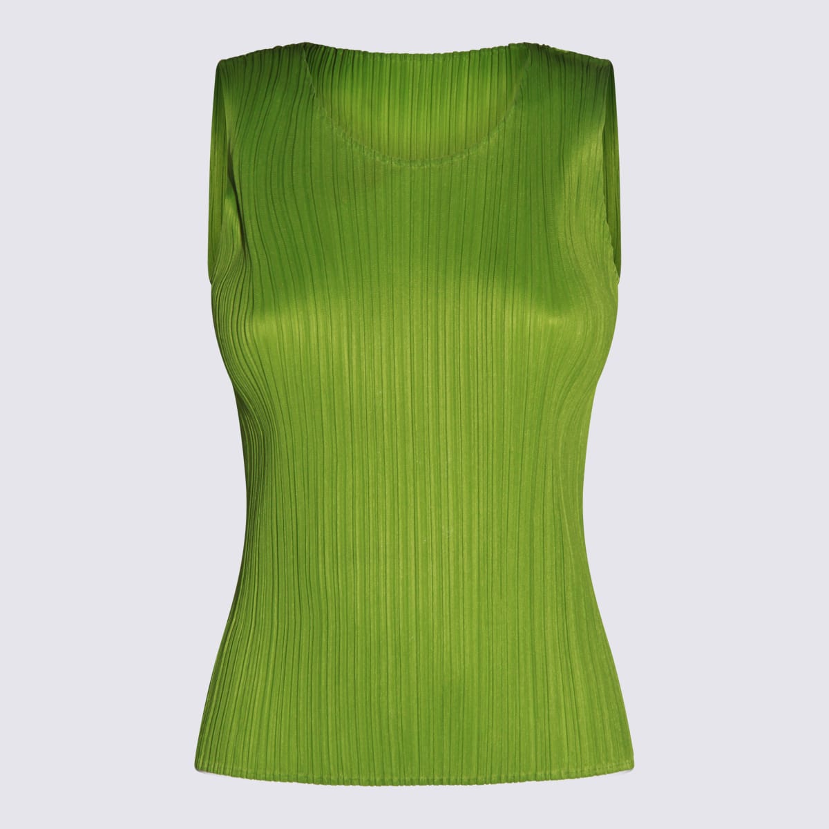 Pleats Please Issey Miyake Green Top