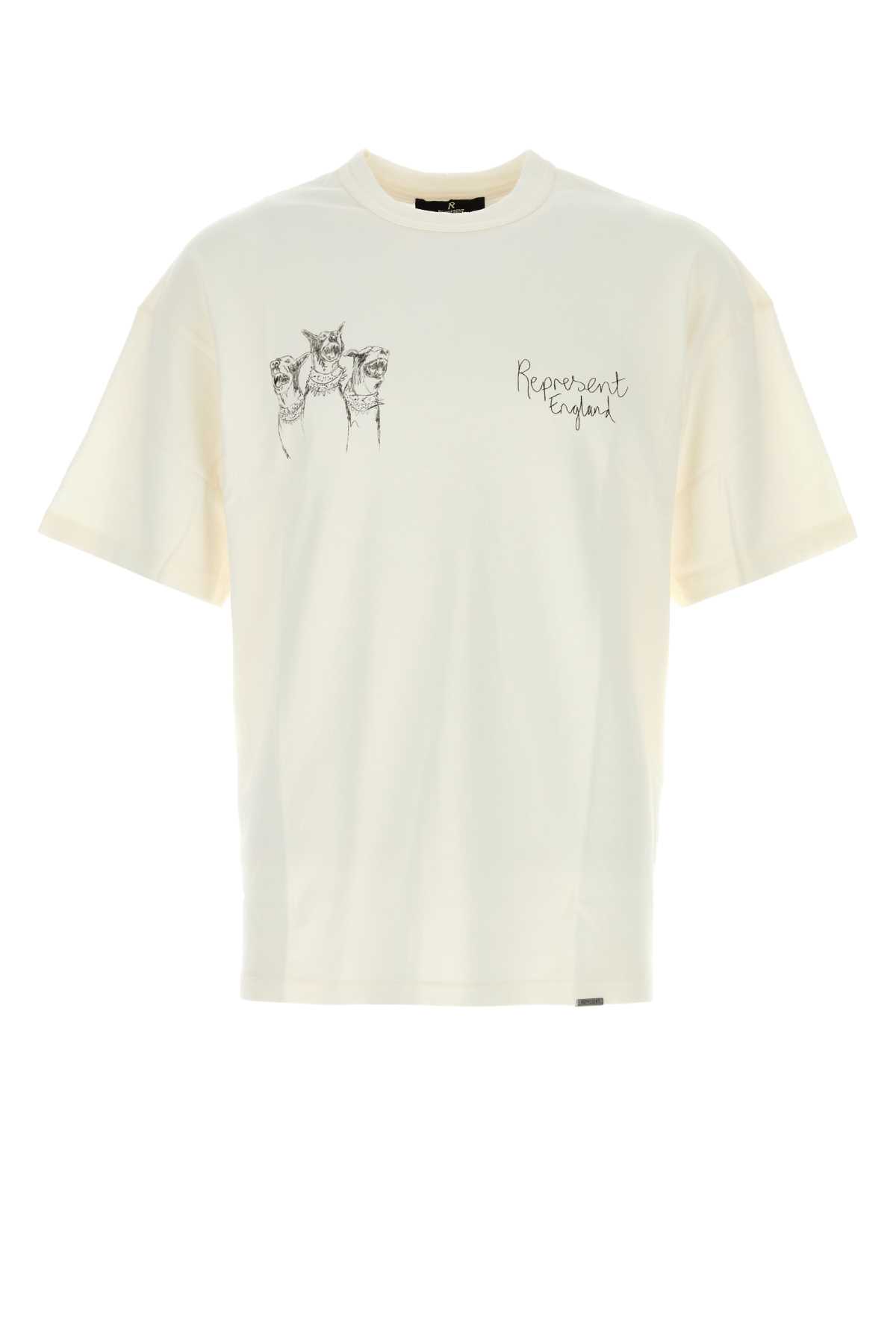 REPRESENT Ivory Cotton Oversize Thoroughbred Dogs T-shirt