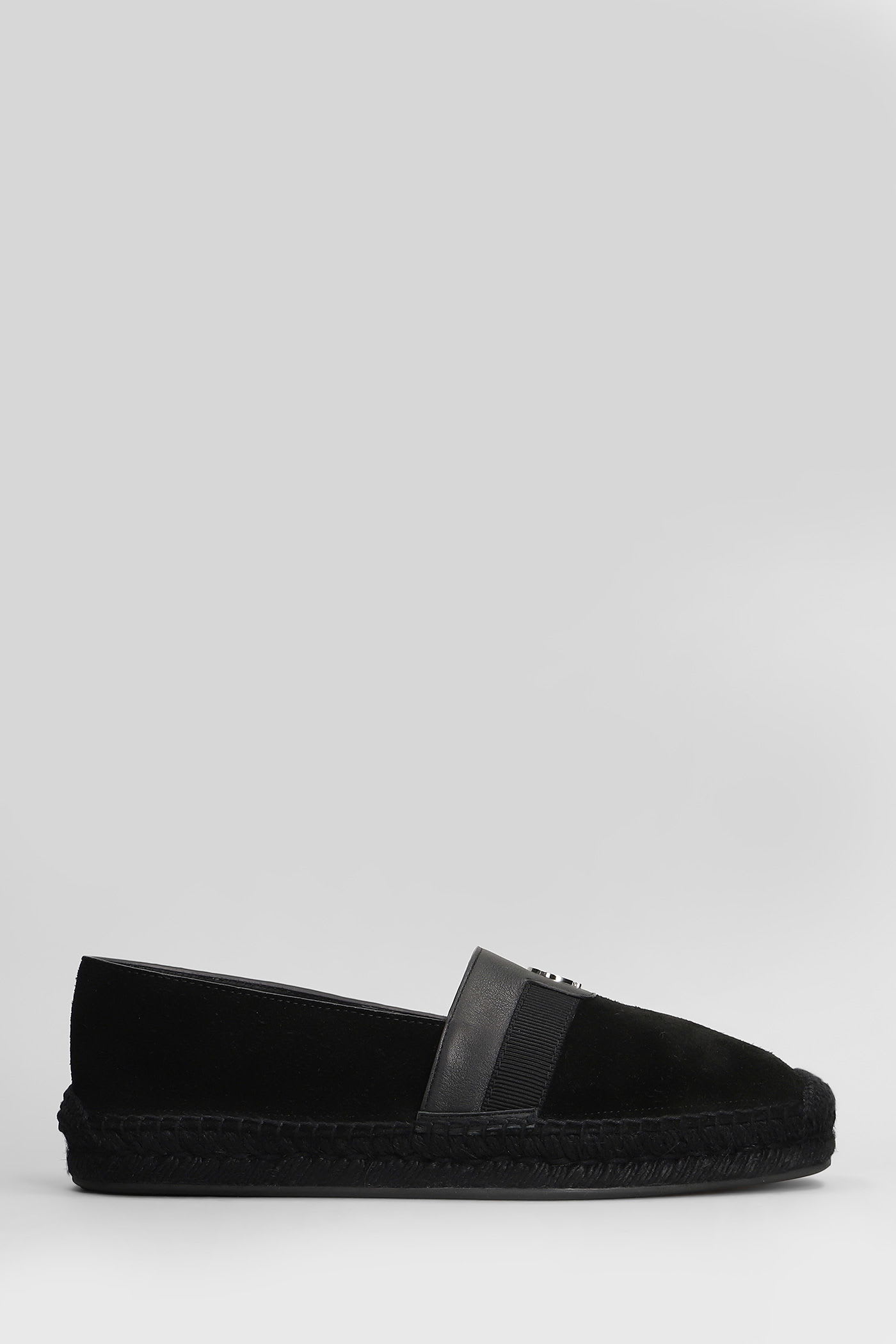 Christian Louboutin Alfarica Flat Espadrilles In Black Leather