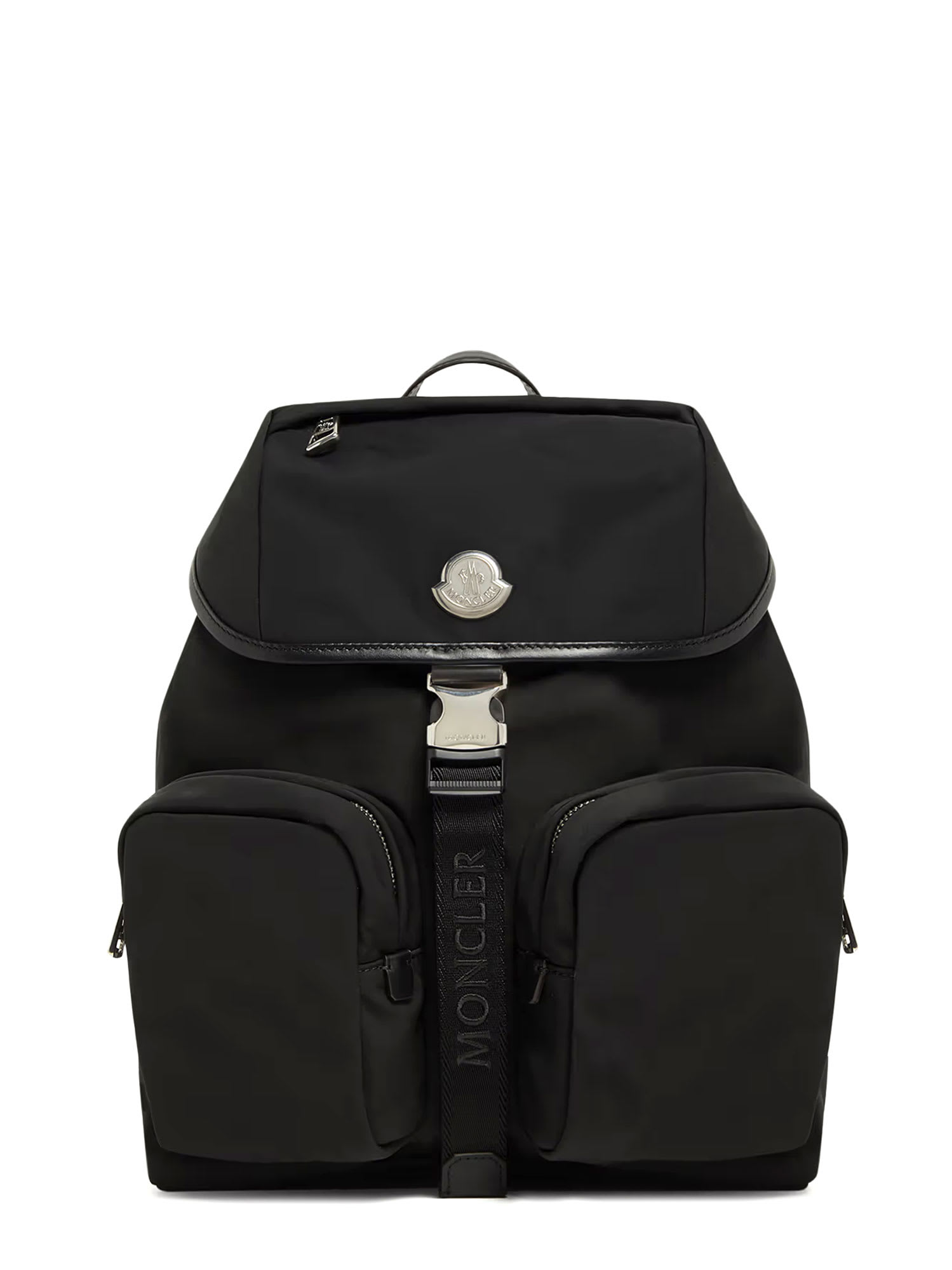 Moncler Nylon Backpack With Leather Inserts