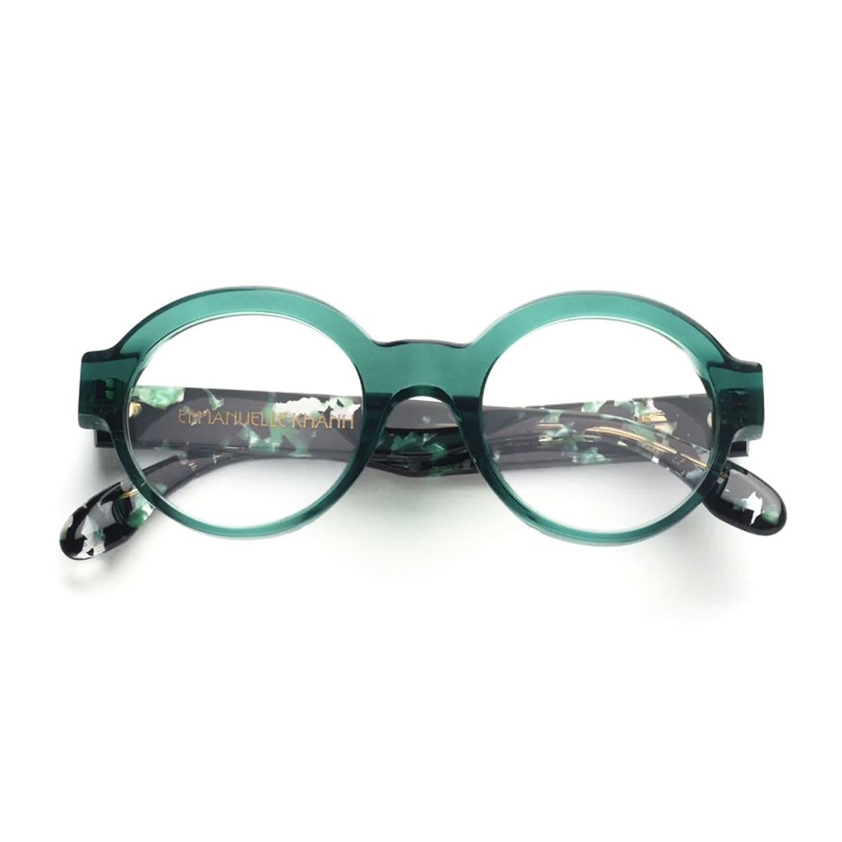 Emmanuelle Khanh Ek 1502 1983 Verde/sencha Nacre Glasses