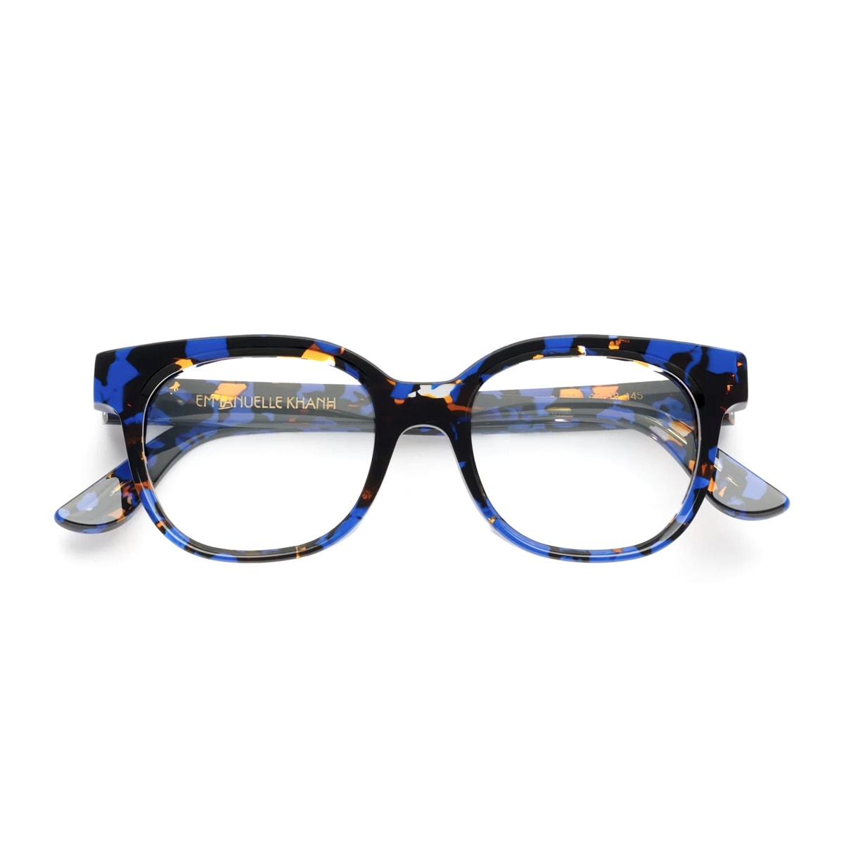 Emmanuelle Khanh Opus 91 Havana Blu/bleu Mouchete Glasses