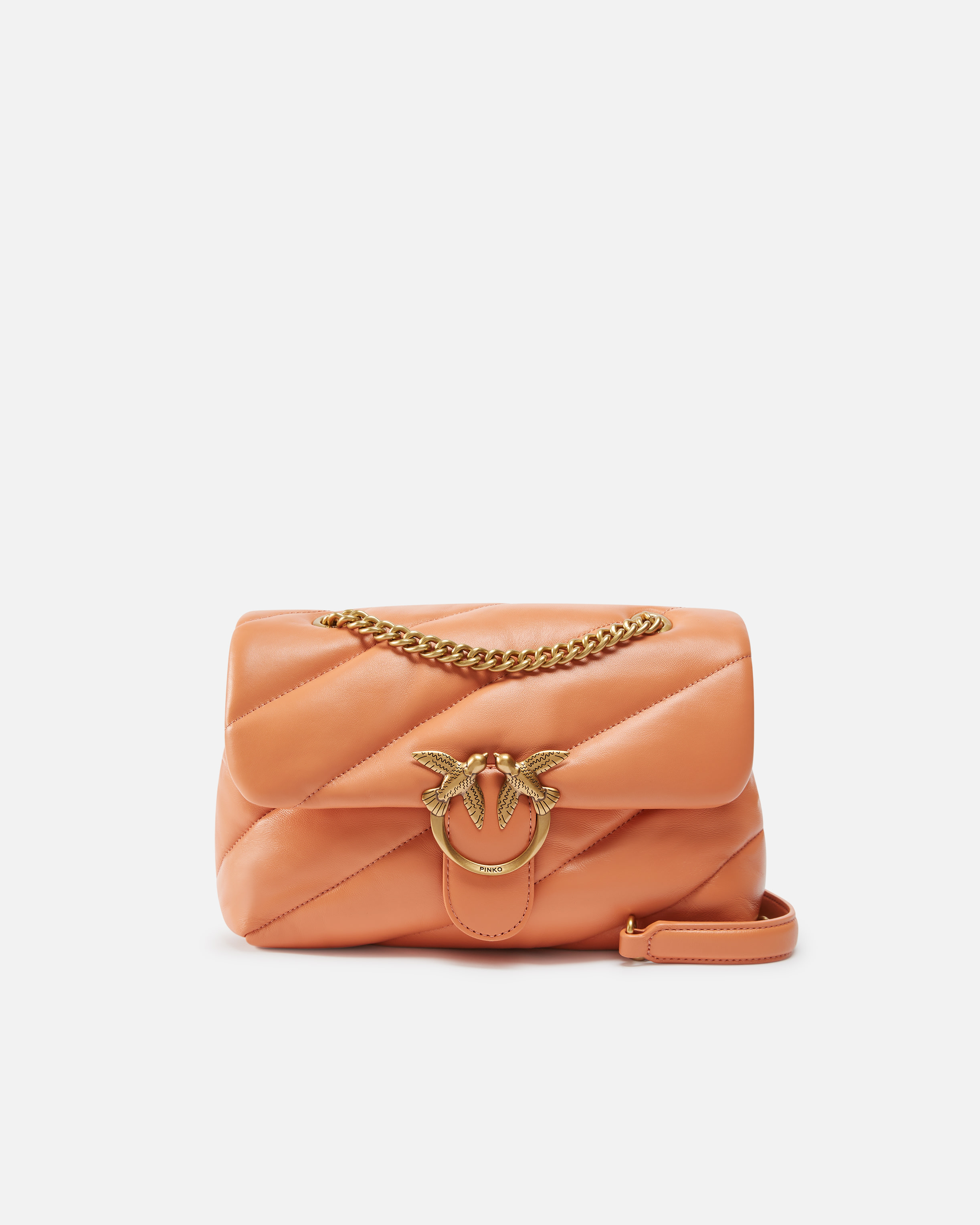 Pinko, Classic Love Bag Puff Maxi Quilt, Orange brandy-or antique, U