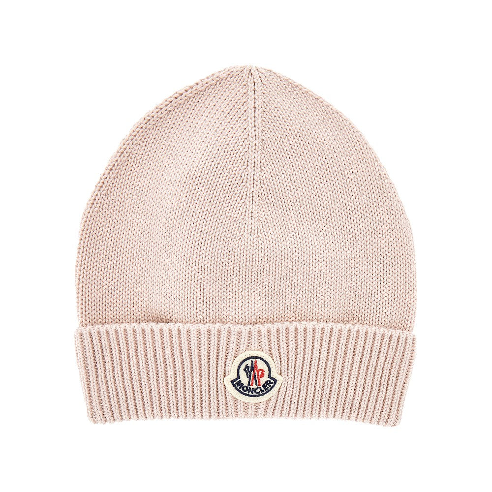 MONCLER Organic cotton beanie hat Kids XXXS