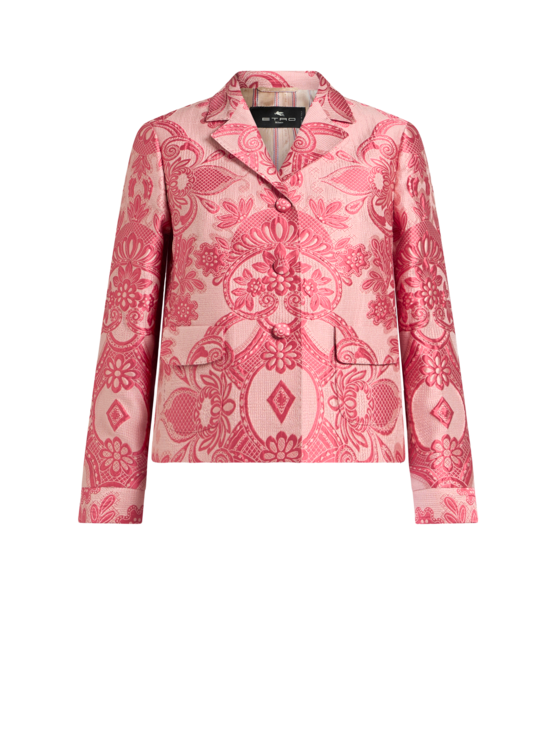Etro, Veste Droite Boxy, Femme, Rouge, Taille 38