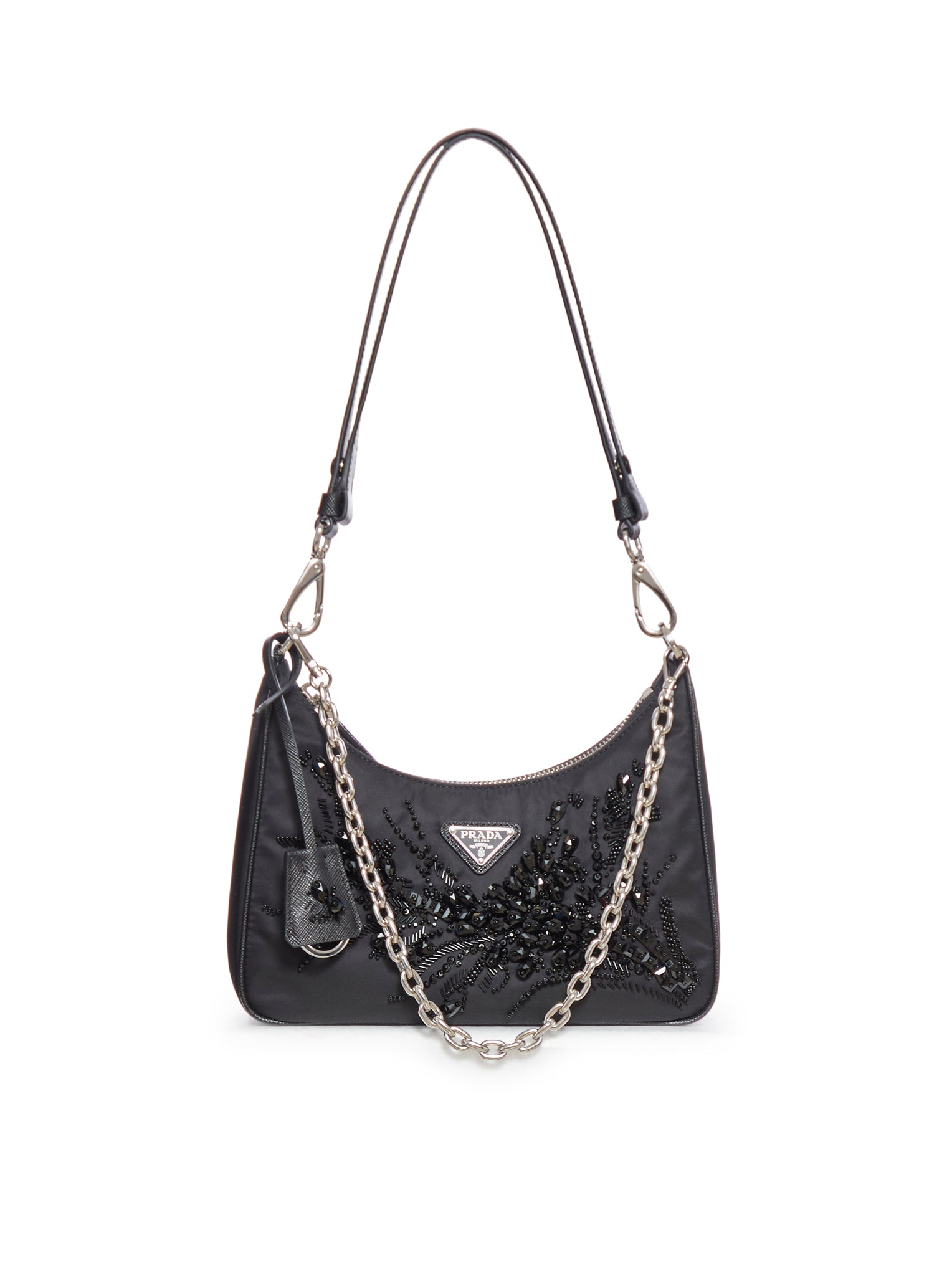 RE-NYLON MINI BAG WITH EMBROIDERY - Prada - Woman