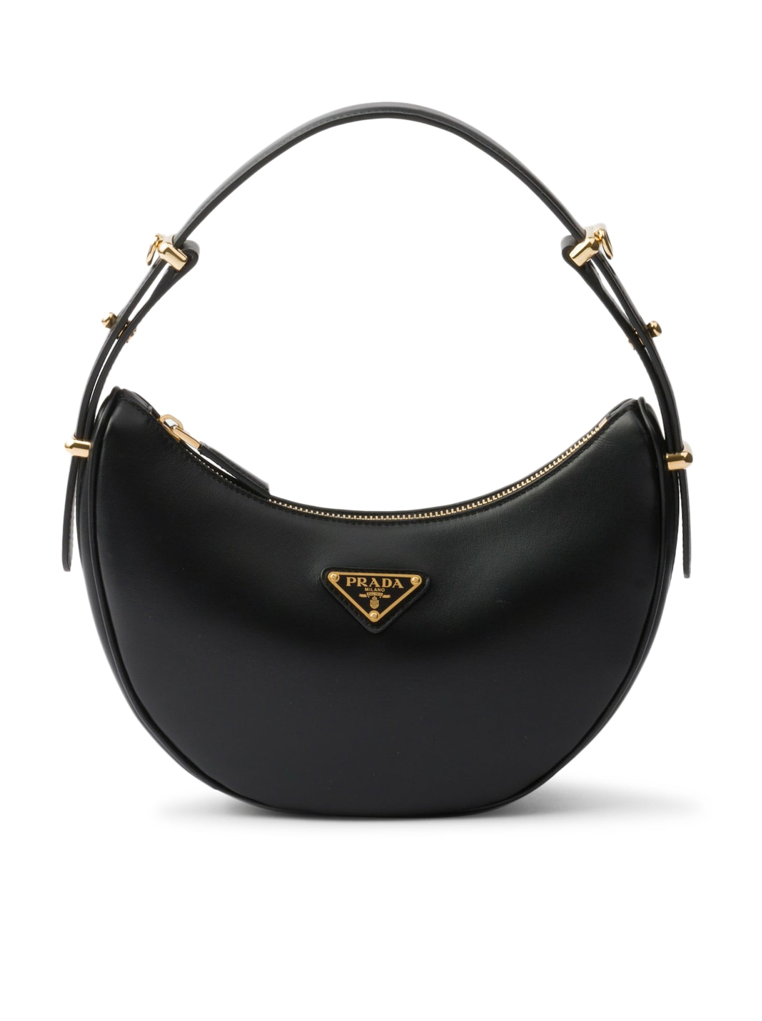 PRADA ARQUÉ LEATHER SHOULDER BAG - Prada - Woman