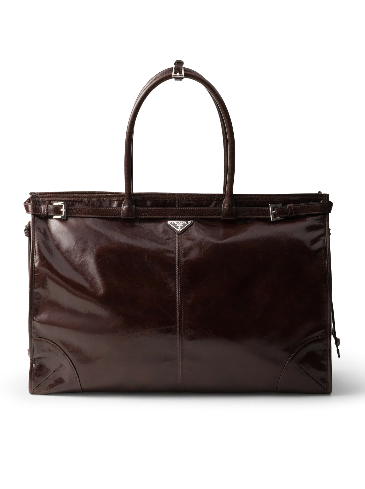 BONNIE LEATHER SHOPPING BAG - Prada - Man