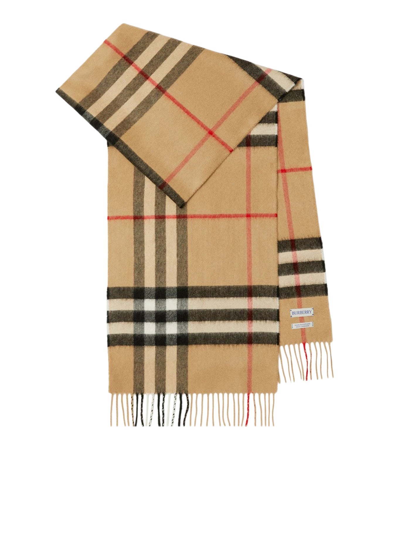 CHECK CASHMERE SCARF - Burberry - Man
