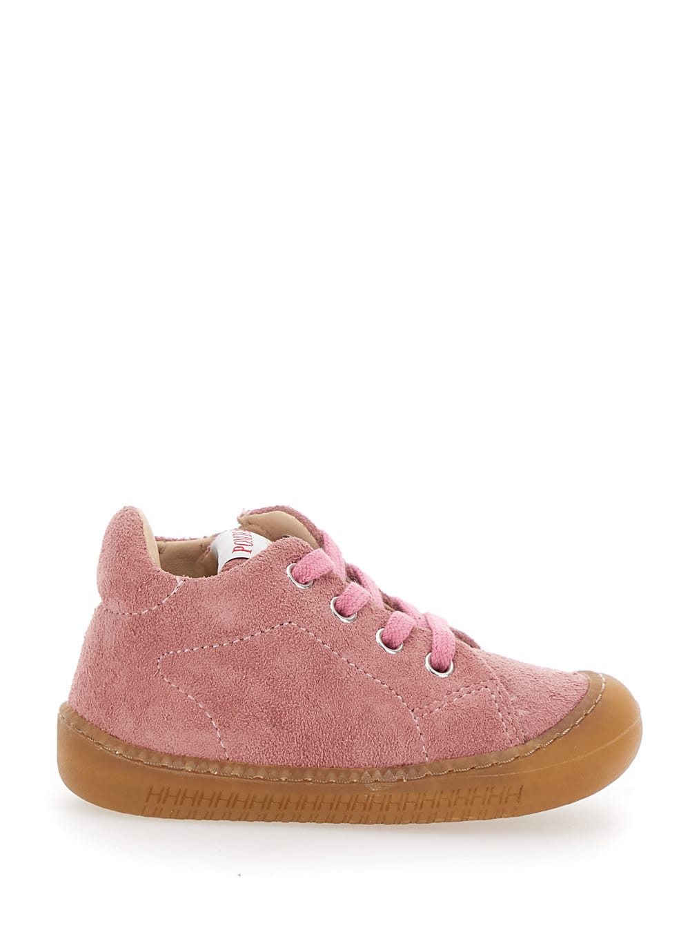Pom d'Api Pink Sneaker With Logo Printed On The Tongue In Rubber Baby