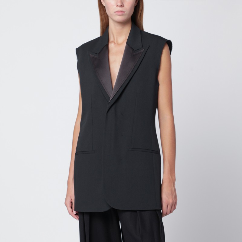 Anthracite grey wool vest
