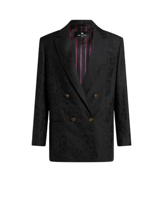 Etro, Veste Croisée Jacquard, Femme, Noir, Taille 42