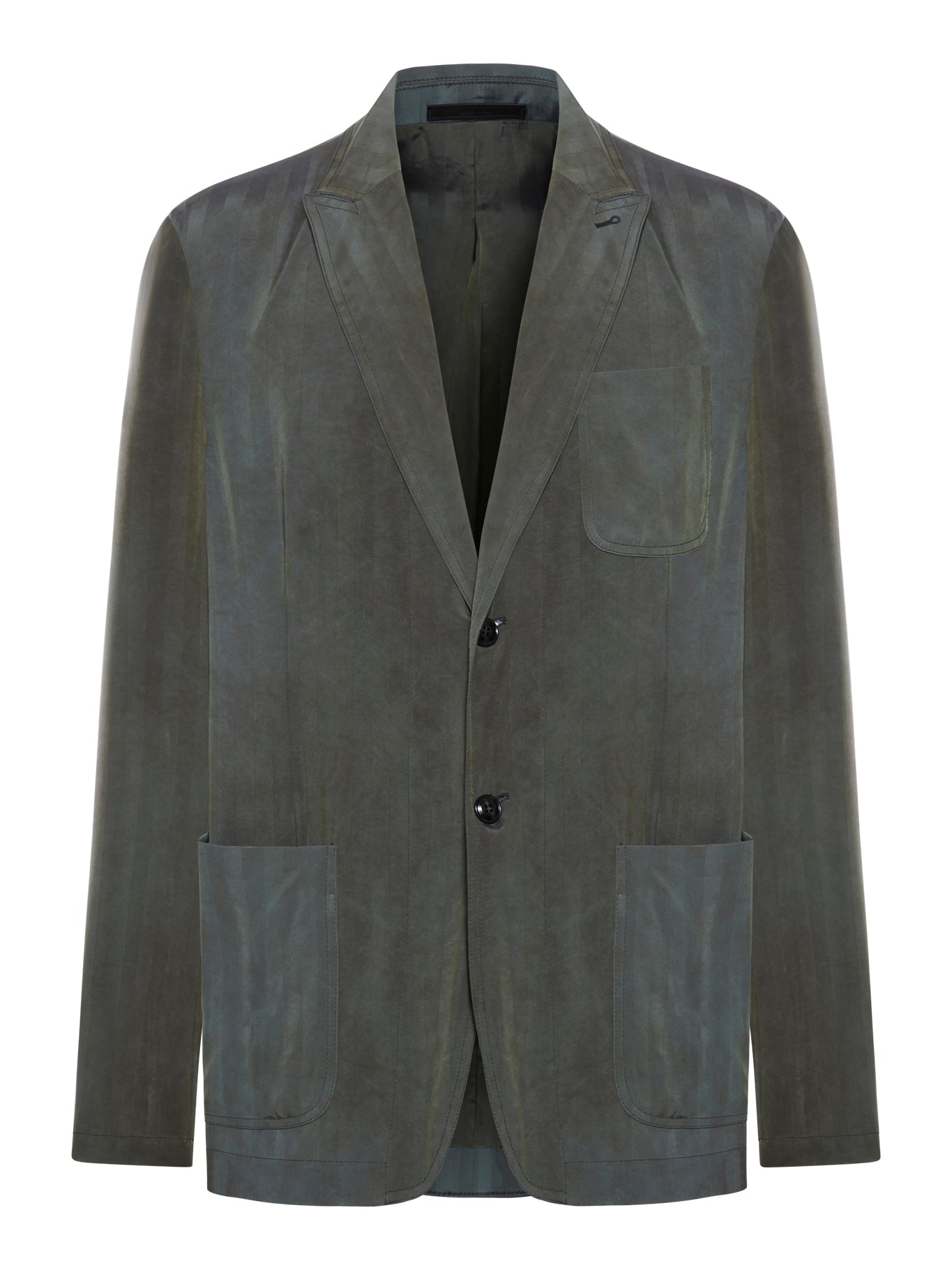 SINGLE BREASTED JACKET IN CHANGEABLE VISCOSE - Giorgio Armani - Man