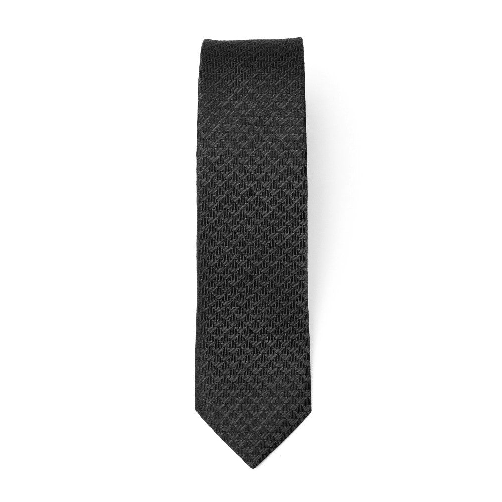 EMPORIO ARMANI Silk necktie with logo motif Man One Size