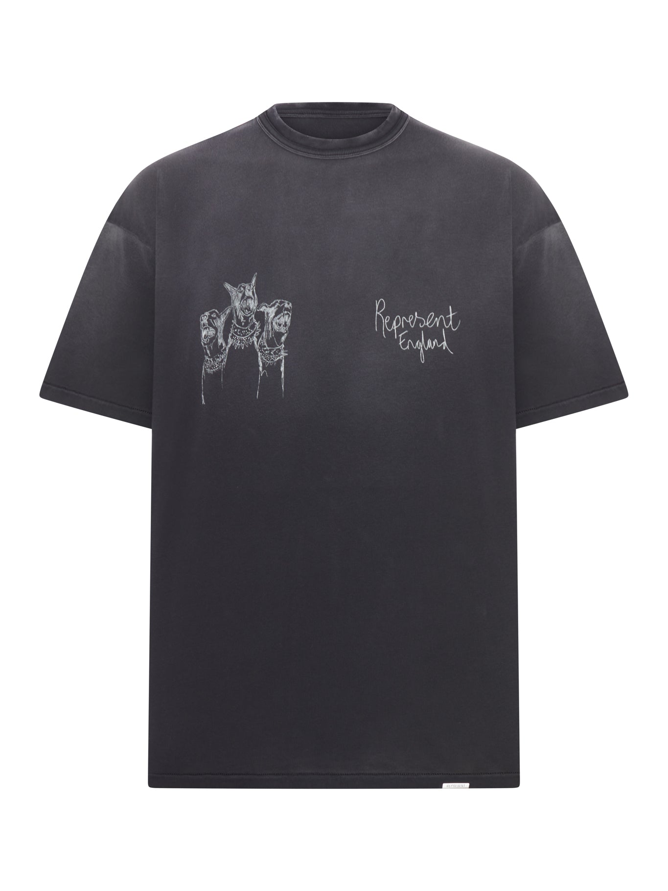 CREW NECK COTTON T-SHIRT WITH PRINT - Represent - Man