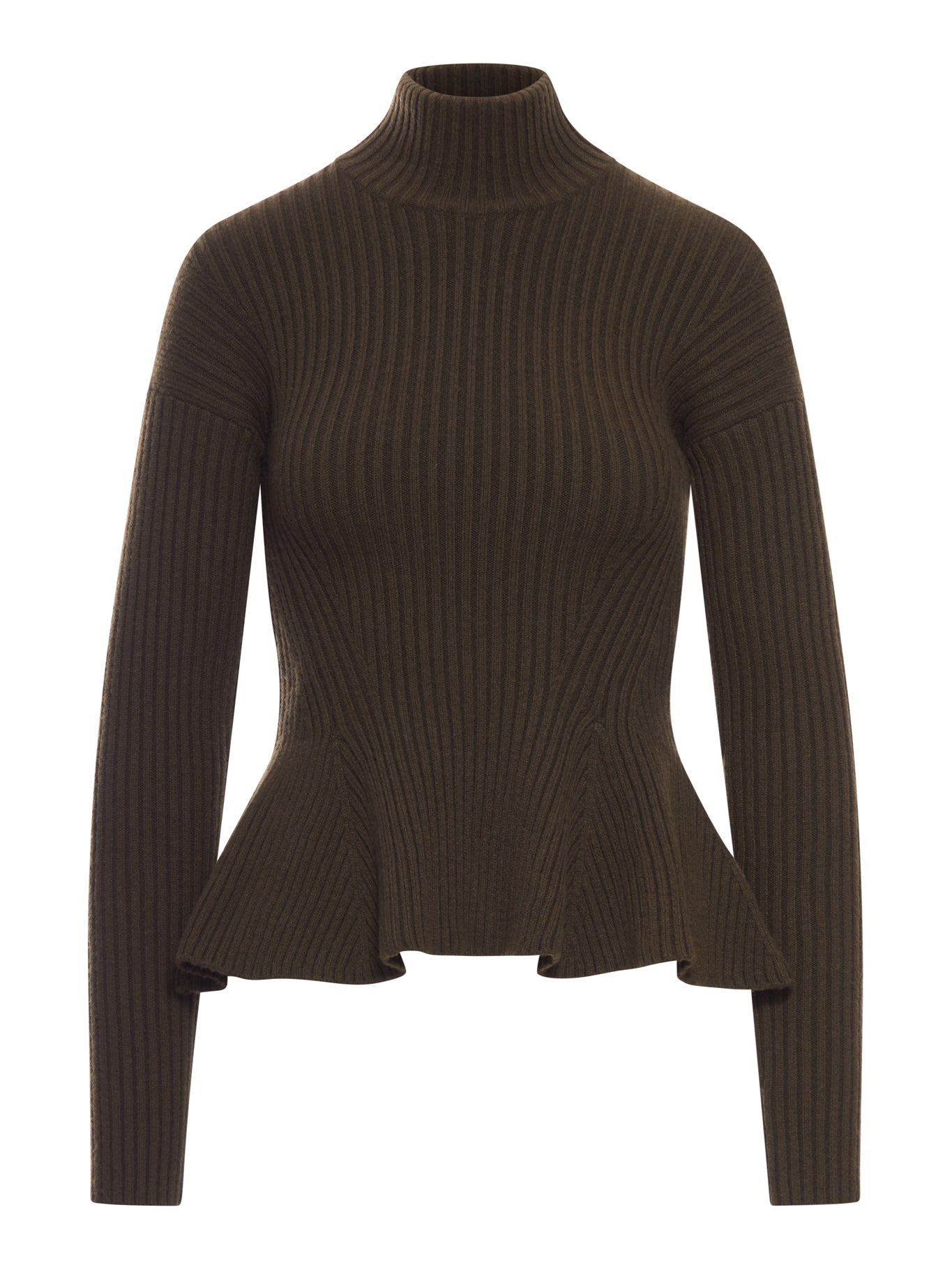 WOOL AND CASHMERE PEPLUS TURTLENECK - Max Mara - Woman