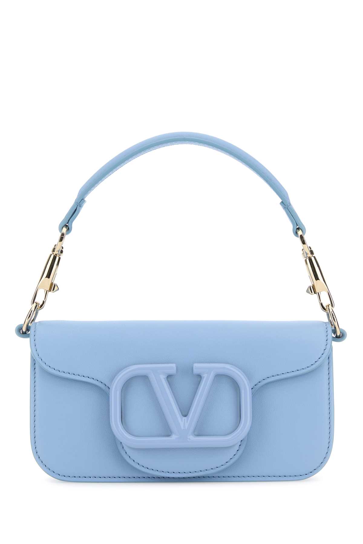 Valentino Garavani Light Blue Leather Locã² Handbag