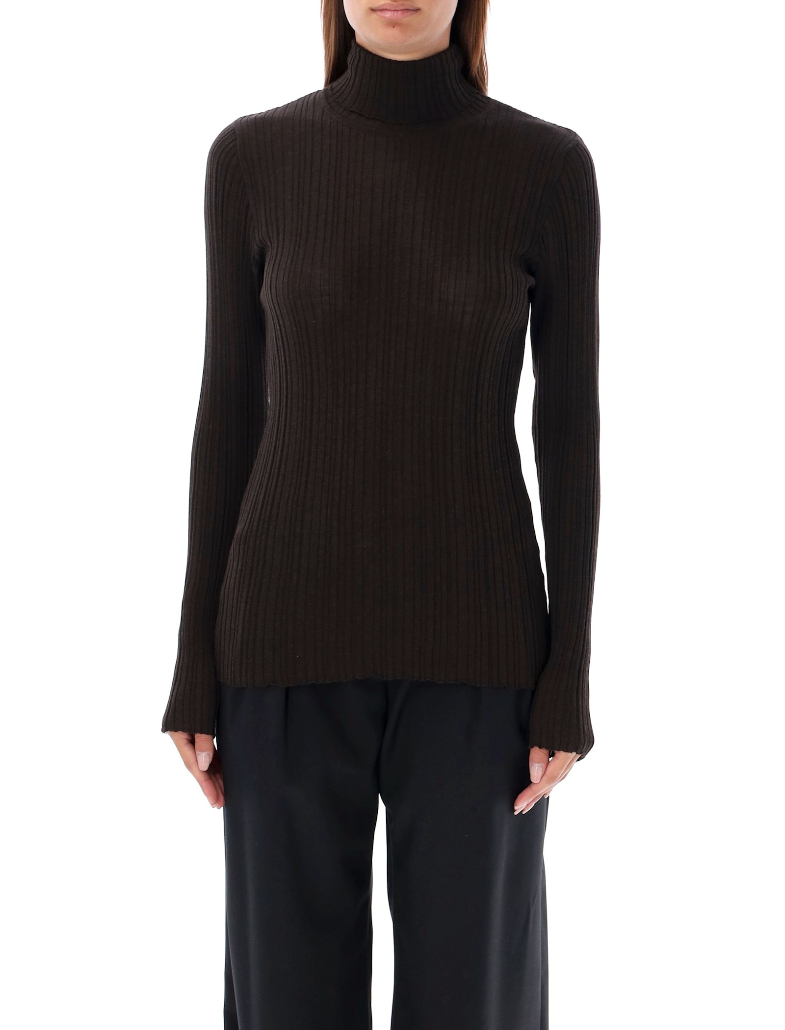 Rhea Costa Ribbed Turtle Neck Sweater